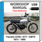 YAMAHA GT80 GT1 GMTX 1974 1975 1976 1977 1978 1979 SERVICE REPAIR SHOP MANUAL