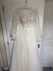 Essence Of Australia Stella York Wedding Dress UK 18 Ivory Lace Balloon Sleeves