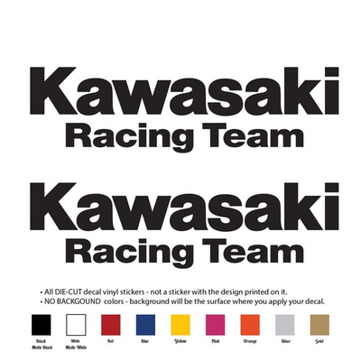 #ad 2 pcs Racing Team Decal Stickers for Kawasaki Motorcycles $5.69