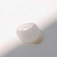 Chalcedony ring niche irregular design new Chinese jade