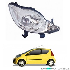Hauptscheinwerfer Frontscheinwerfer rechts H4 für Peugeot 107