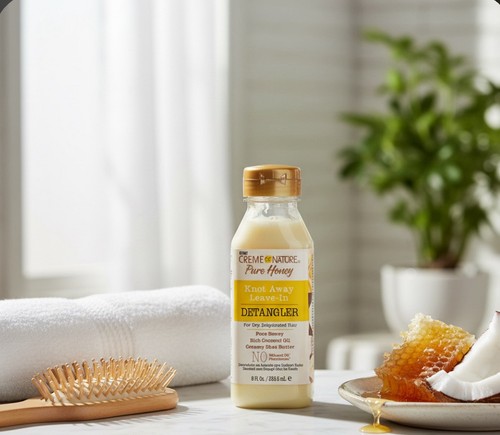Leave-In Conditioner Cream 8 Oz  Detangling Dry Hair Treatment - Picture 3 of 3