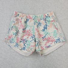 Adidas Originals Terry Shorts Kids Girls Large Gray Floral Activewear