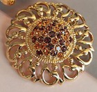Swarovski Crystals Brooch Sunflower.