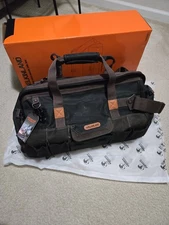 WELKINLAND 48-Pocket, 22-Inch Rolling Tool Bag, Waxed Canvas Heavy Duty