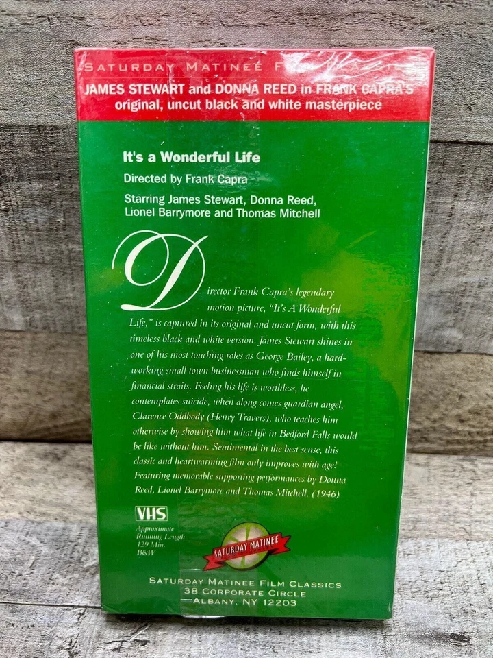 Frank Capra's It's a Wonderful Life VHS Original 1946 Black & White New Sealed - Image 2 of 4