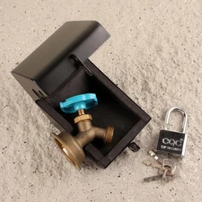 Outdoor Faucet Lock System Green Insulated Garden Hose Bibb Cover and Lock, B...