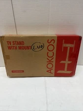 Floor TV Stand for 32-70" TVs, 60 Degree Swivel Floor Standing TV Stand with 