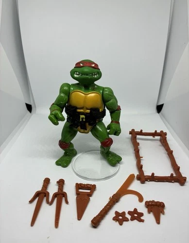 Vintage TMNT Ninja Turtles Raphael Figure 1988 Soft Head Complete Playmates