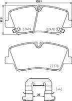 Brembo Bremsbelagsatz Scheibenbremse Prime P 30 089 FüR H350 Hyundai Bus Crdi
