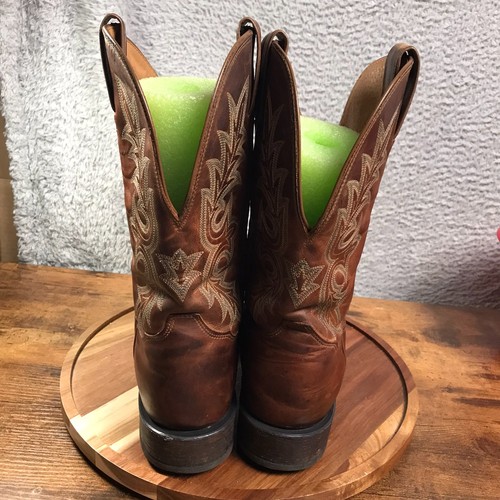 Tony Lama Western Boots Mens 10D Brown Embroidery Inlay Leather Cowboy Rodeo - Picture 8 of 15