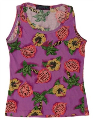 Best Company Olmes Carretti Damen-Trägertop UK 14 Large lila Blumenmuster DE09