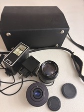 PORST Kamera Tasche mit Objektiven & Blitz – Vintage Fotozubehör – ungeprüft