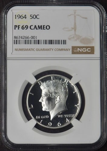 1964 Kennedy Silver Half Dollar - NGC PF69 Cameo - ✪COINGIANTS✪