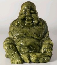 Buddha Figur Jade oder Serpentine H&ouml;he 11,7 cm Breite 10,4 cm Tiefe 4,4 cm 654g