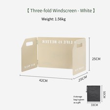 Tragbare Windsperre für Campingöfen dreifach faltbares Design mit Tragetasche – Bild 8