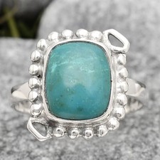 Natural Peruvian Opalina 925 Sterling Silver Ring s.8 Jewelry R-1071