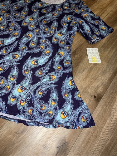 Tunica Lularore Perfetta 3XL 24/26 Blu Piume di Pavone Nuova ❤️ Camicia 3X 28 XXXL - Foto 9 di 15