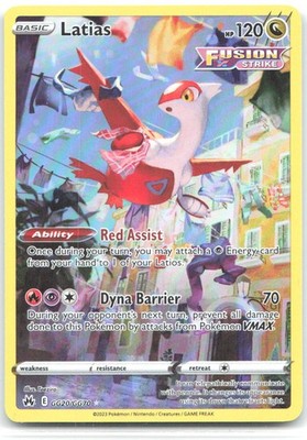 Latias Holo Ultra Rare SWSH: Crown Zenith: Galarian Gallery GG20/GG70 NM Teeziro