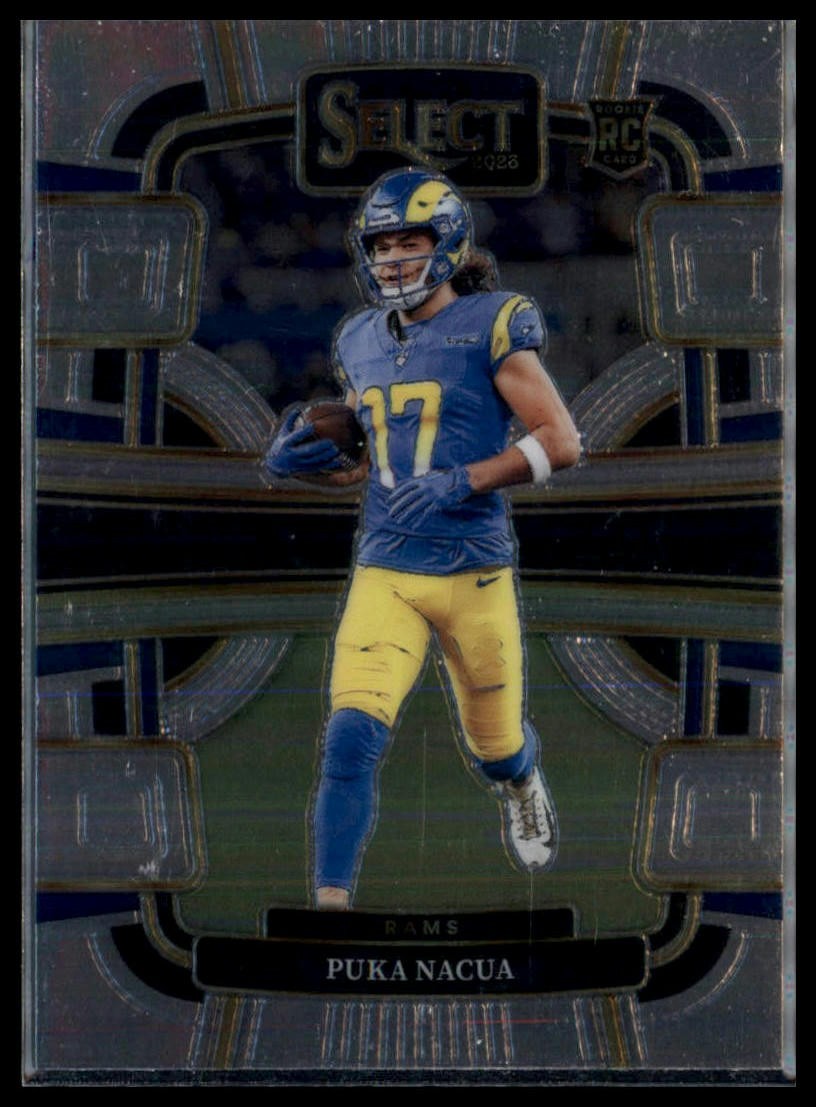 Puka Nacua #56 Football Cards 2023 Panini Select trading card — raw and PSA graded price guide