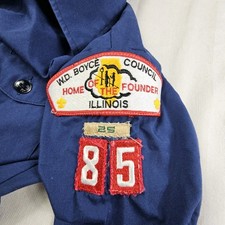 Vintage Kids Boy Scouts Uniform Med 10-12 Some Patches Blue Made In USA