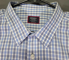 Untuckit Men XXL Shirt Blue White Checkered utton Down Long Sleeve