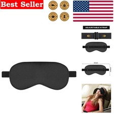 Soft Adjustable Silk Sleep Mask - Light-Blocking Eye Cover for Restful Nights