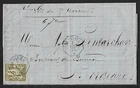 VENEZUELA FRENCH POST IN LA GUAYRA TO FRANCE 1f ON COVER 1877 SUPERB