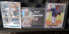 3 Fernando Tatis Jr Card Lot 1 Rookie, 1 Bowman , 1 Topps Chrome Generation Now