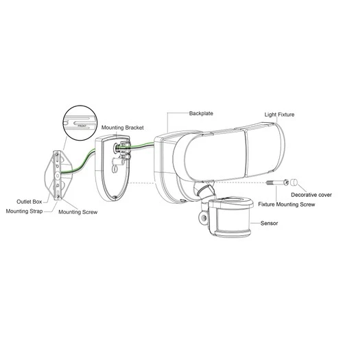 Vaxcel Lighting T0625 Lambda 10"W LED Outdoor Flood Light - Bronze - Picture 2 of 12