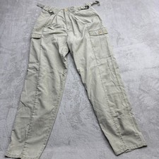 Vintage Cotler Cargo Pants Mens 34 Khaki Pleated High Waisted Utility Tapered