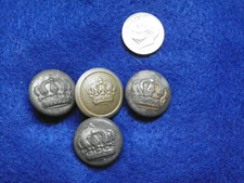 WWI GERMAN ORIGINAL  (4) SILVER PLATED BUTTONS-TO BE SOLD AS A LOT