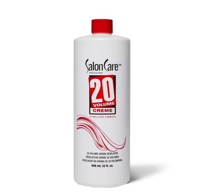 Salon Care 20 Volume Creme Developer 32 Oz 32 Fl (Pack of 1), Multi-colored 