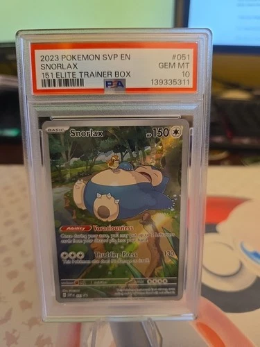 2023 Pokemon SVP EN Black Star Promo #051 Snorlax 151 Elite Trainer Box PSA 10