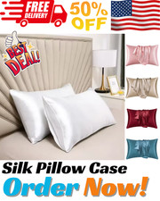 100% Natural Mulberry Silk Pillow Case Real S...