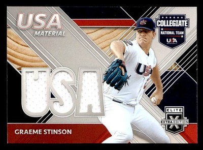 Graeme Stinson 2020 Panini Elite Extra Edition Material Black Card #USAM-GS
