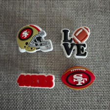 Four NFL San. Francisco 49ers Clogs Shoe Charms