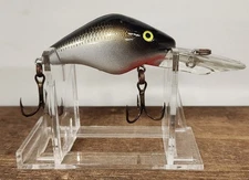 Vintage Mann’s Razorback Piglet Crankbait – Black Shad BS – Made in USA