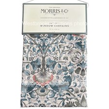 William Morris Co. Window Curtains 2 Panel Set LODDEN SAGE TEAL 50x84