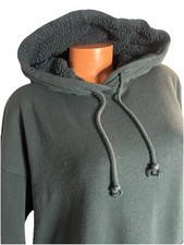 AMERICAN EAGLE Women  s AE Hoodie Fur Lined XS Green Jegging Fit Fleece