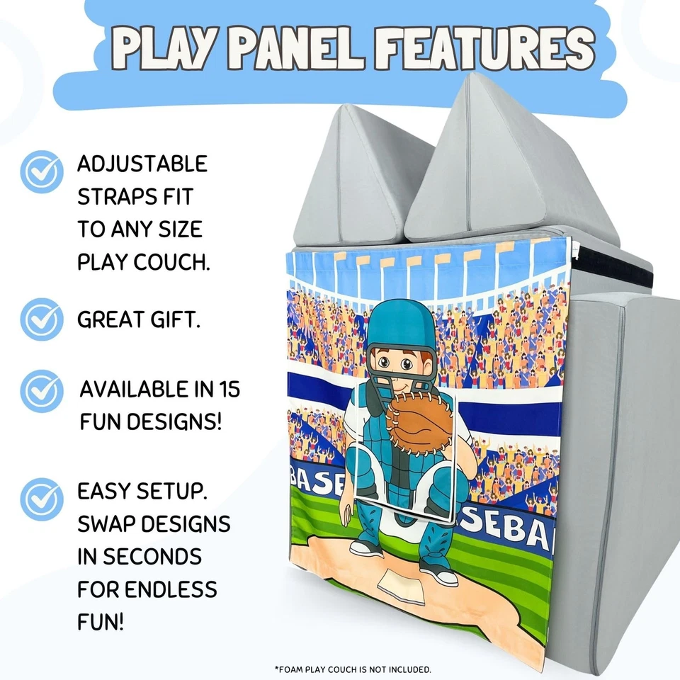 Painel de jogos para sofá infantil de espuma sofá infantil (bebol) - Imagem 2 de 4