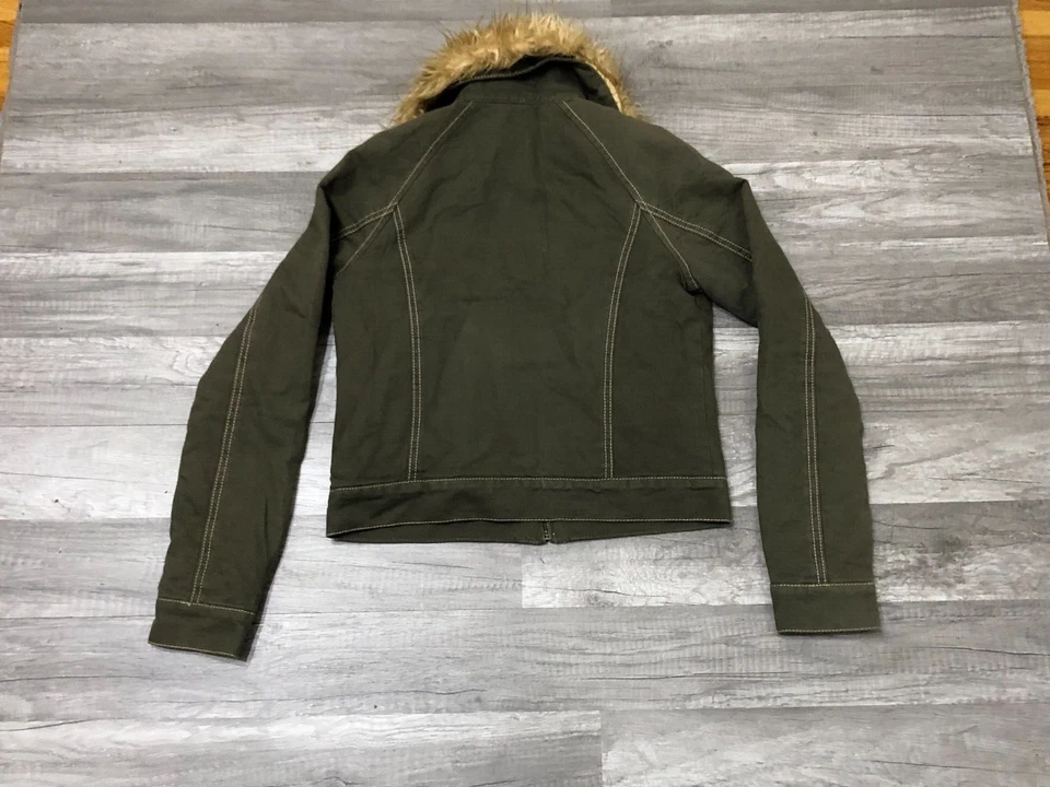 Chaqueta Boho Vintage Original y Glamour Y2k Para Mujer S Verde Piel Algodón Foto 2 de 4