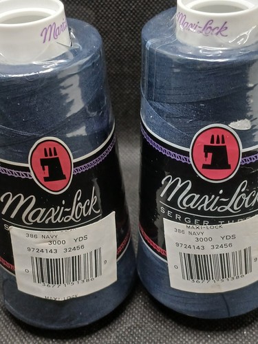 MAXI-LOCK Serger Thread Lot Of 6 + 1 OVERLOCK 3000 Yard Cones-New - Picture 5 of 5