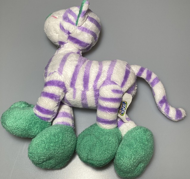 Soft Classics Kitty Cat Purple Lavender Stripe Stuffed Plush Animal