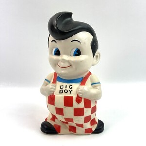 Big Boy Restaurant Plastic Rubber Coin Bank Restaurant Souvenir Vintage