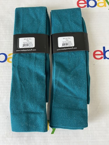 MadSportsStuff Pro Line Softball/baseball Lot Of 2 Socks Over The Calf  Teal:L - Picture 2 of 3