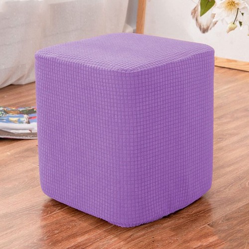 Chair Slipcover Footstool Cover Square Column Soft Sofa Foot Stool Seat Covers - Picture 8 of 35