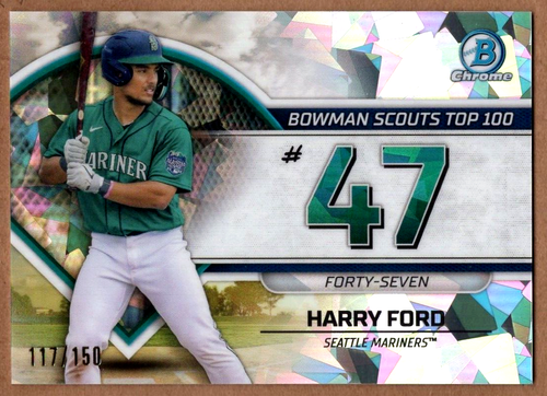 HARRY FORD - 2023 BOWMAN CHROME SCOUTS TOP 100 ATOMIC REFRACTOR RC /150