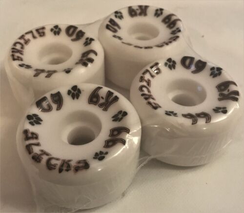 DOGTOWN "Slicks - Sidecut" Skateboard Rollen 60mm 99a WEISS Parkrampe Pool Vert - Bild 2 von 2