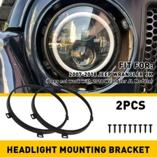 7 inch Headlight Ring Mounting Bracket Retaining for Jeep Wrangler JK JKU 07-18